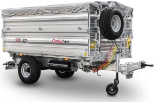 Traktorový návěs CYNKOMET T-117 3,5 t – třístranný sklápěč