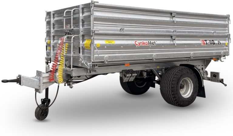 Traktorový návěs CYNKOMET T-118 EU – třístranný sklápěč 6,5 t
